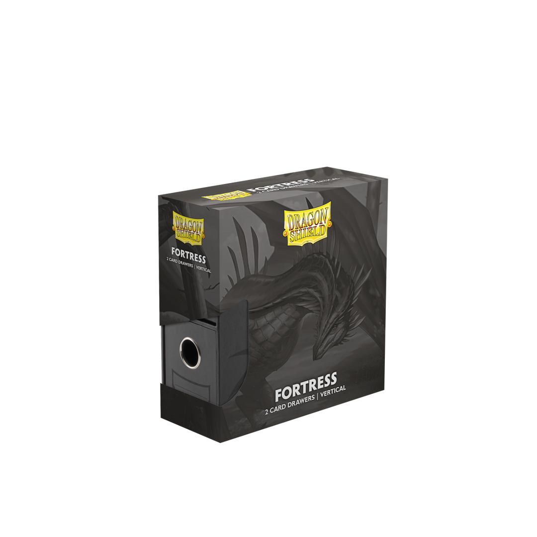 Dragon Shield Fortress - 2-Card Drawers Vertical - Black (AT-33706)