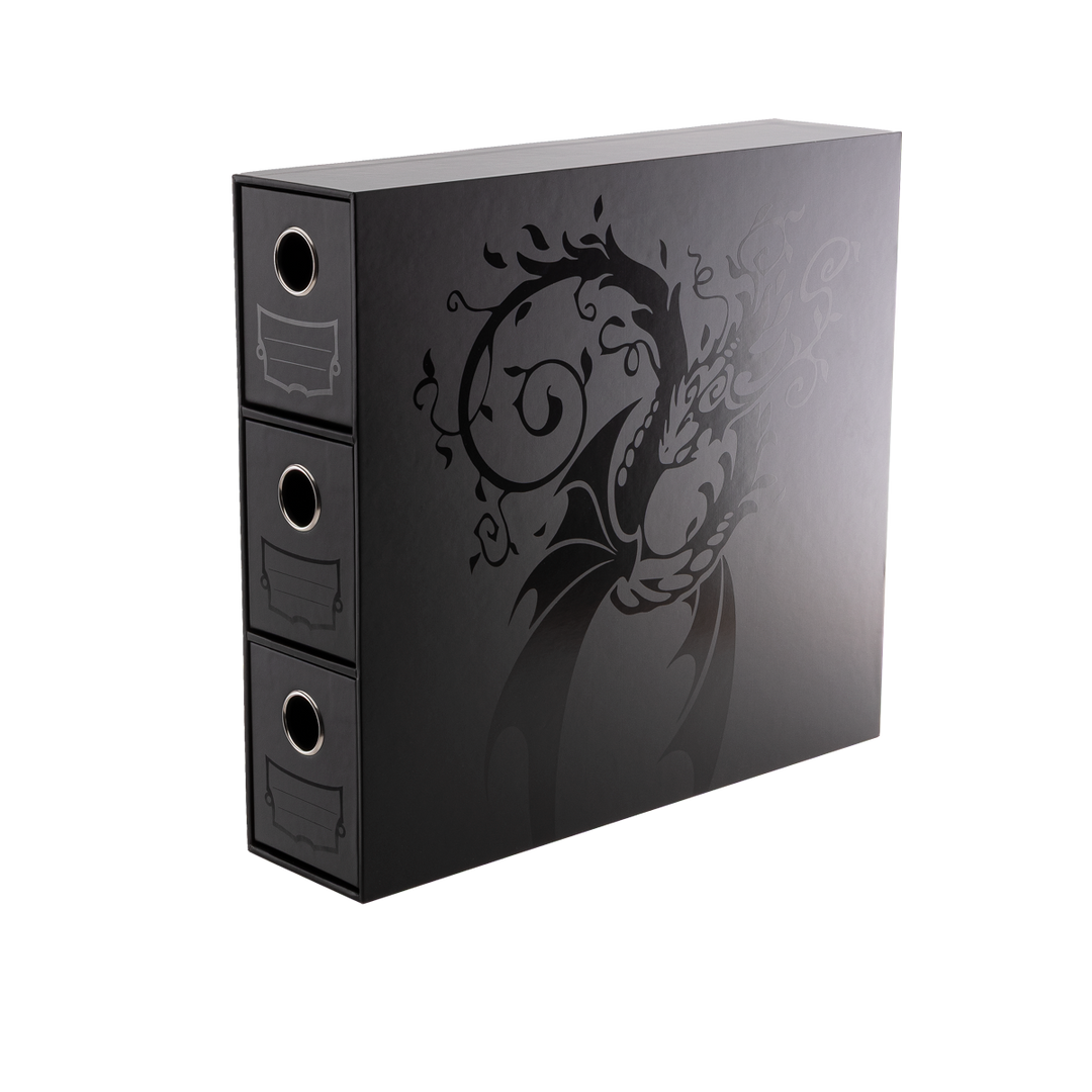 Dragon Shield Fortress - 3-Card Drawers Vertical - Black (AT-33707)
