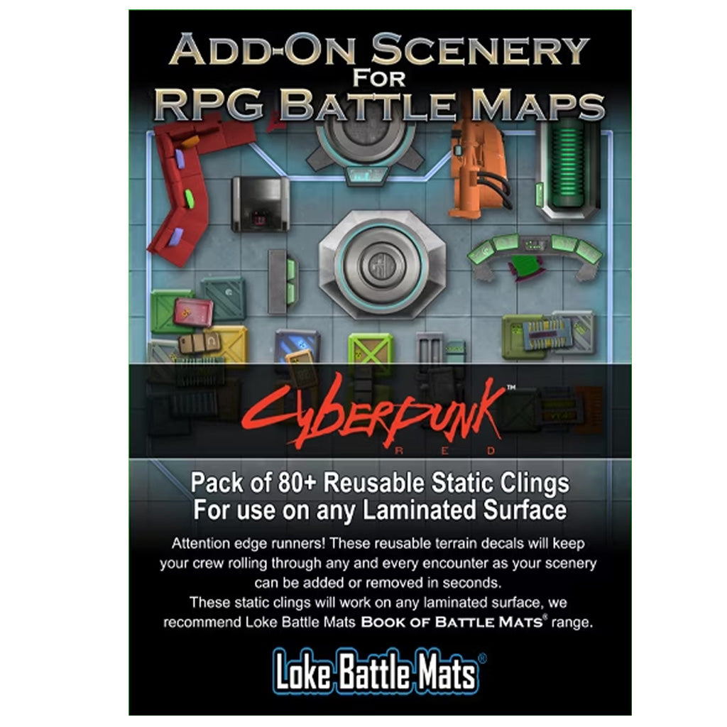 Add On Scenery For RPG Battle Maps - Cyberpunk (Loke Battle Mats)