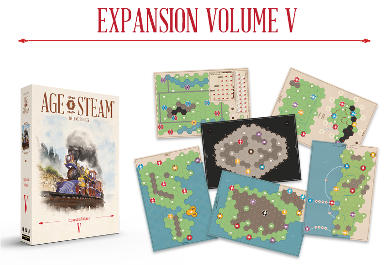 Age of Steam Deluxe: Expansion Volume V