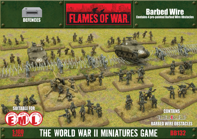 Battlefield in a Box: Defences - Barbed Wire Obstacles (x4) (BB132)