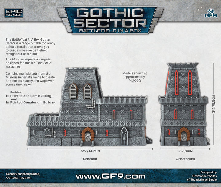 Battlefield in a Box: Mundus Imperialis - Scholam & Genatorium (x2) (BB670)