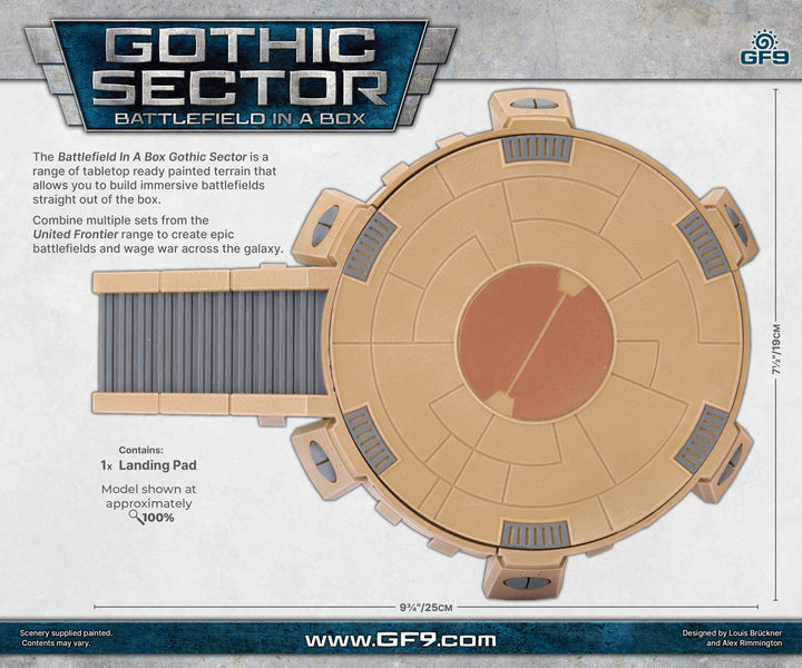 Battlefield in a Box: Gothic Sector - United Frontier Landing Pad (x1) (BB678)