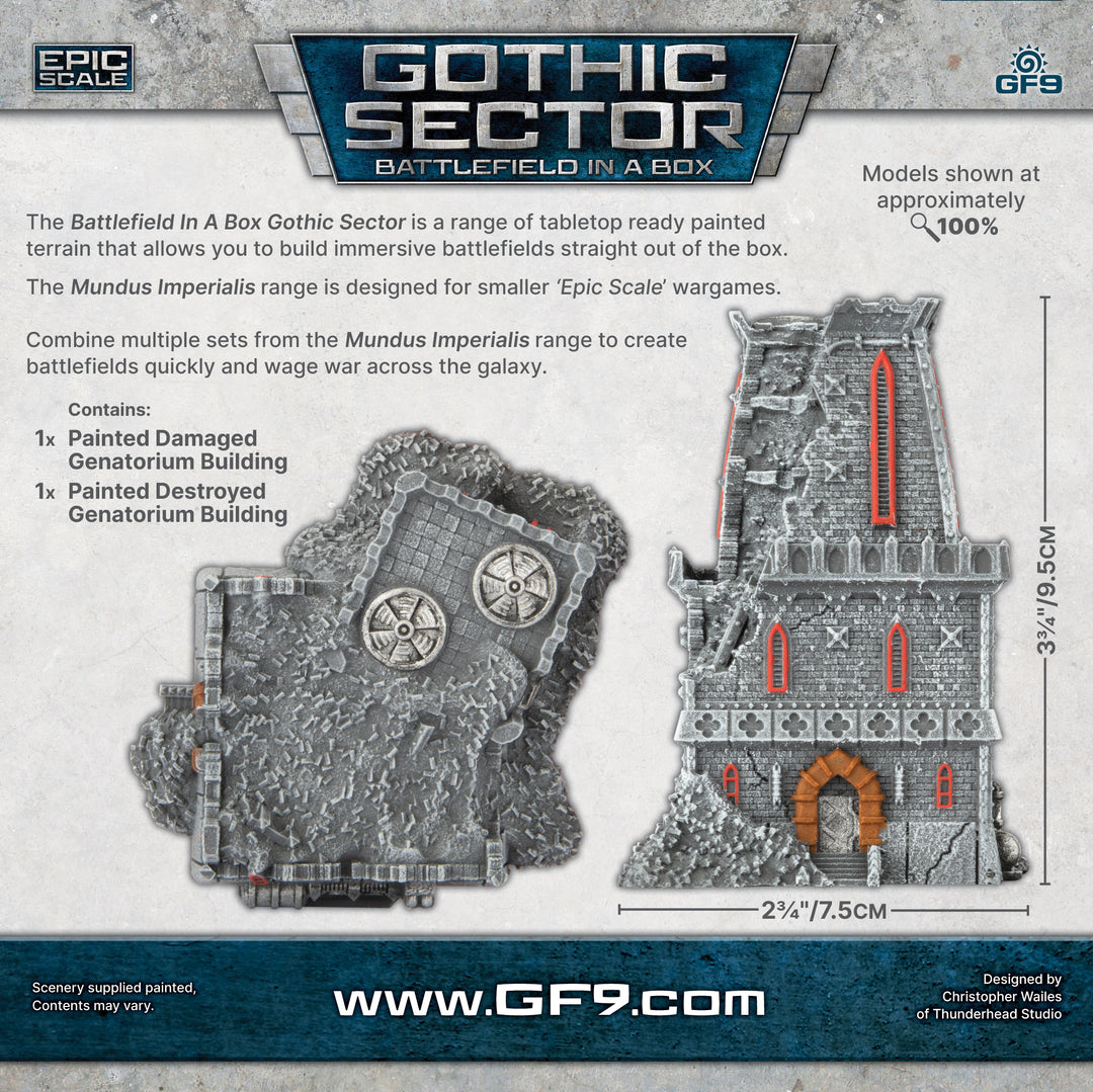 Battlefield in a Box: Mundus Imperialis - Genatorium (Damaged & Destroyed x2) (BB684)