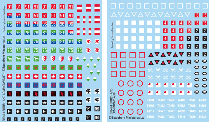 Flames of War: British and Commonwealth Decals (BR945)