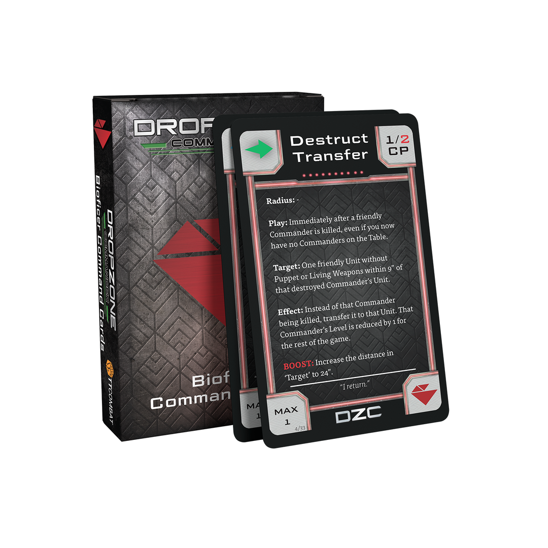 Dropzone Commander: Bioficer Command Cards