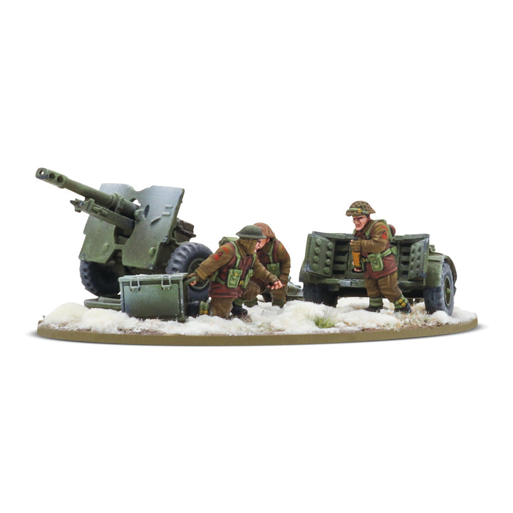 Bolt Action: 25-Pdr Light Howitzer with British Infantry (Winter) Crew