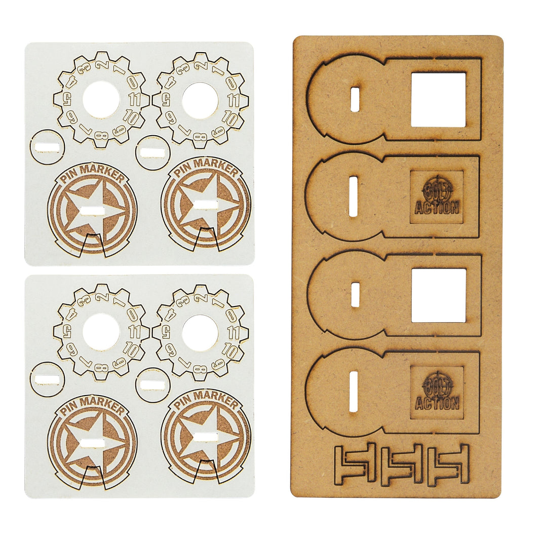 Bolt Action: MDF Unit Pin Markers - USA