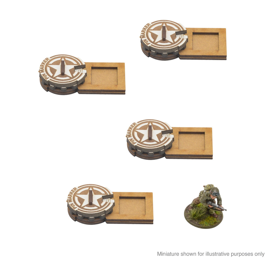 Bolt Action: MDF Unit Pin Markers - USA