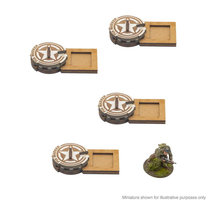Bolt Action: MDF Unit Pin Markers - USA