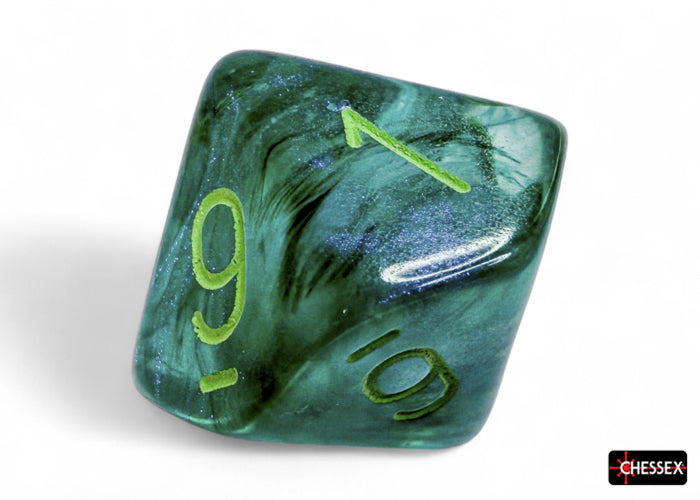 Borealis Kelp/light green Luminary Polyhedral 7-Dice Set (Chessex) (27595)