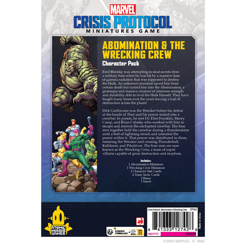 Marvel: Crisis Protocol - Abomination & Wrecking Crew