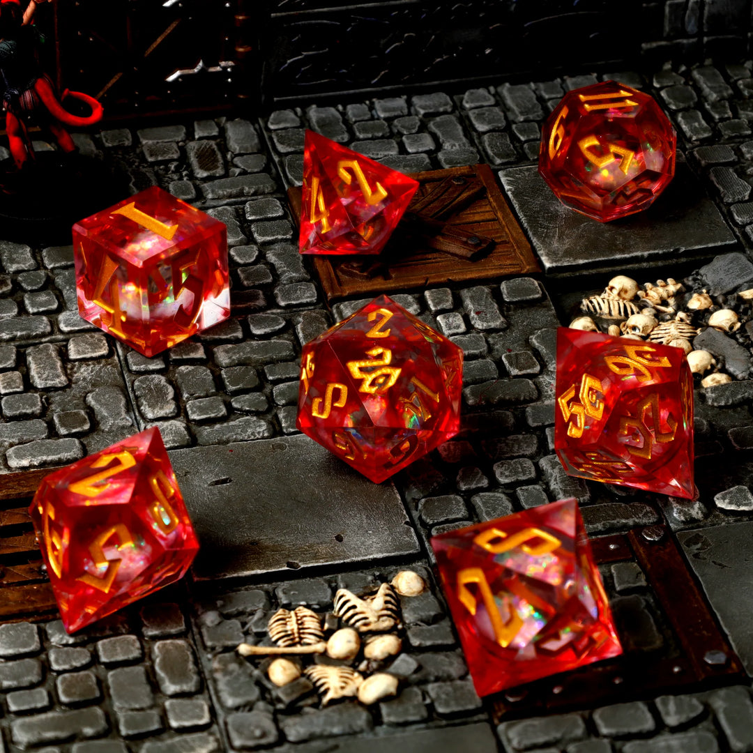 CritStones: Bloodstone Relics Liquid Core RPG Dice Set