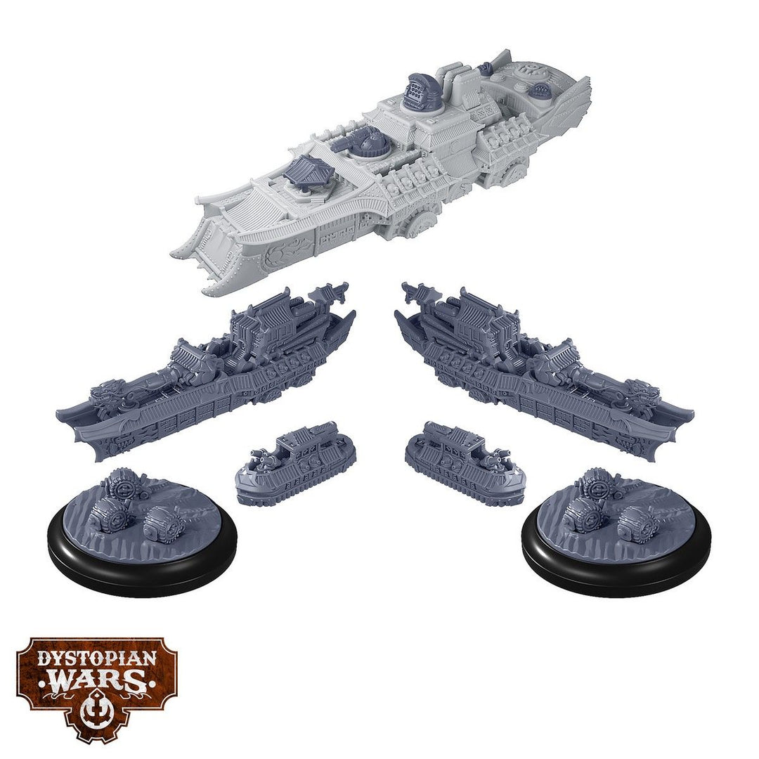 Dystopian Wars: Ergun Battlefleet Set