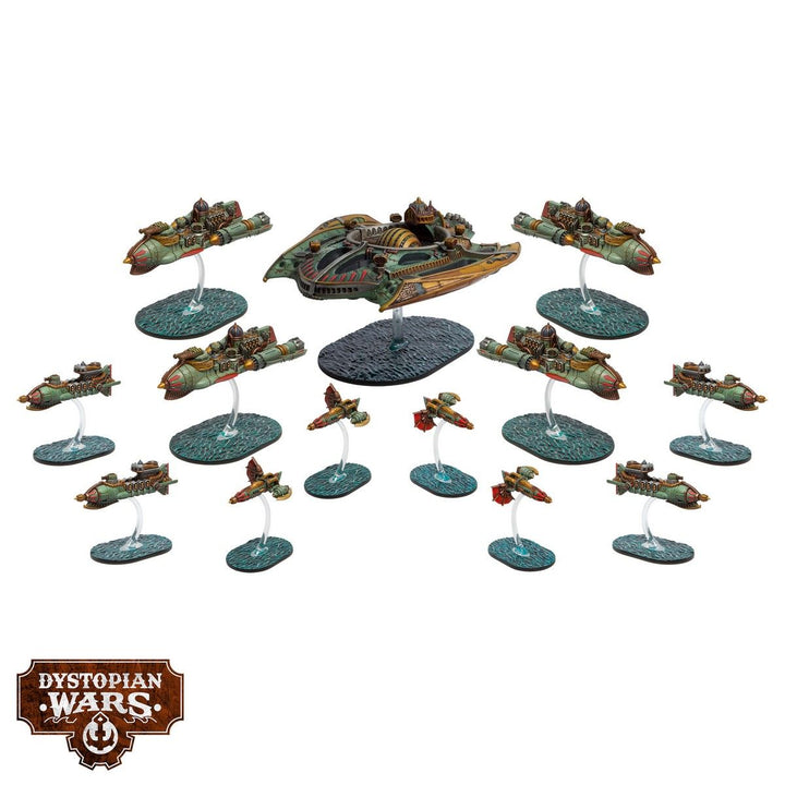 Dystopian Wars: Crimson League Battlefleet Set