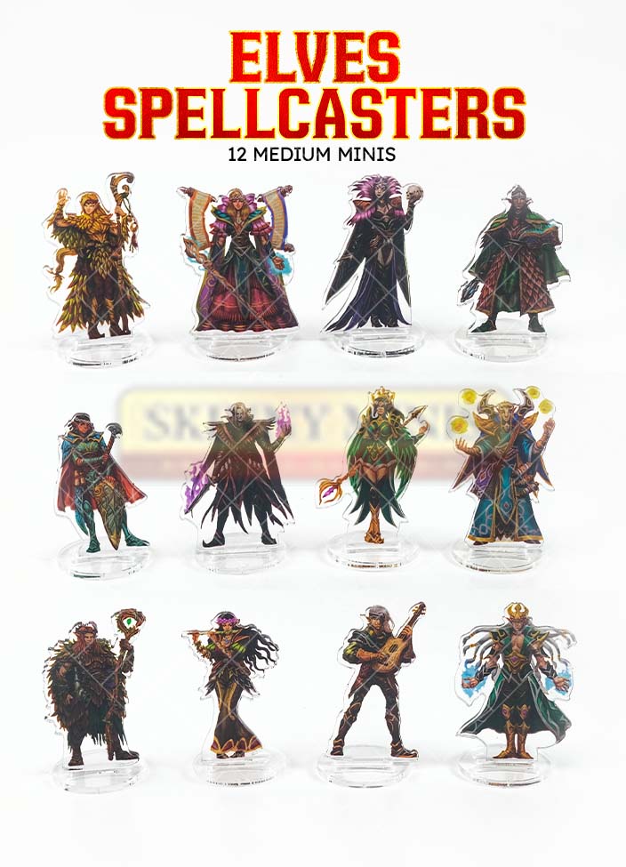 Skinny Minis: Elves Spellcaster Heroes