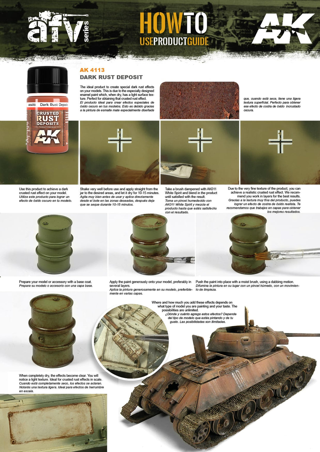 Enamel: Crusted Rust Deposits - Dark Rust (AK Interactive) (AK4113) (66)