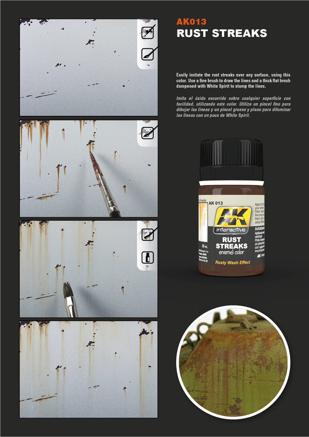 Enamel: Rust Streaks (AK Interactive) (AK013) (2)