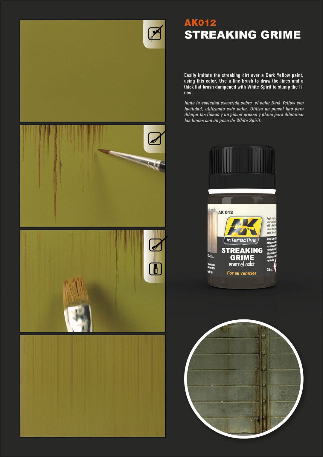 Enamel: Streaking Grime (AK Interactive) (AK012) (1)