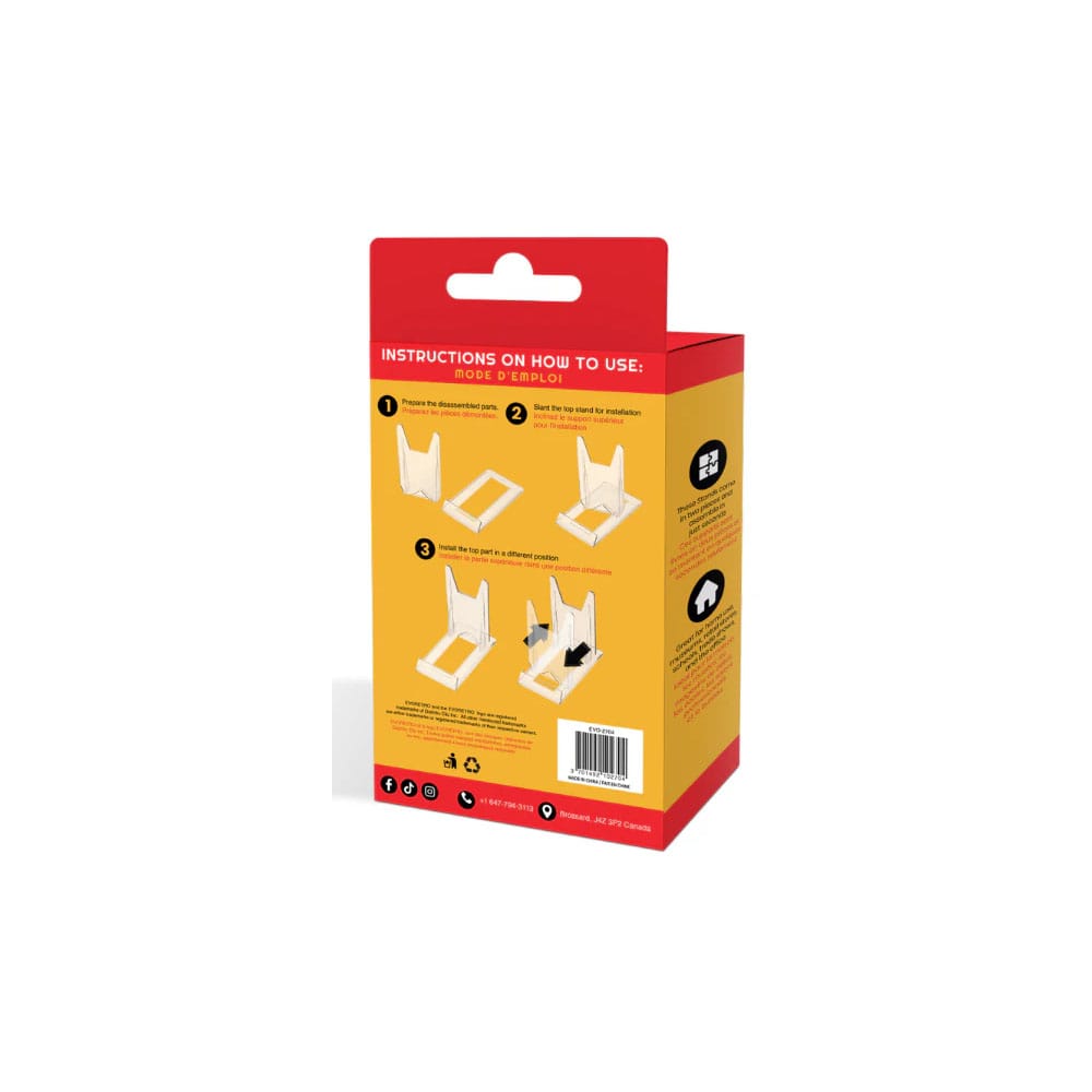 Evoretro Adjustable Easel Stand 6-Pack Compatible with Video Game Cases