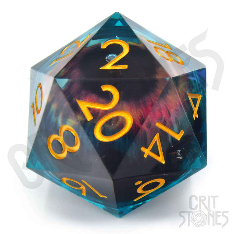 CritStones Eye of the Oracle 50mm Liquid Core D20