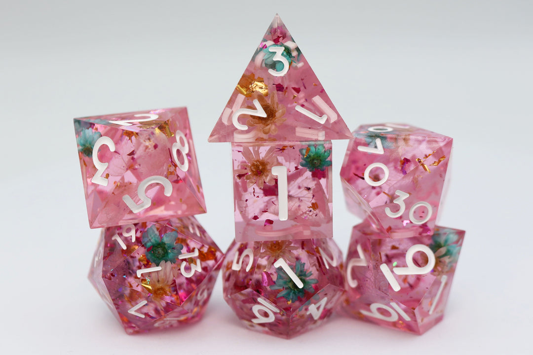 Sharp Edge Resin RPG Dice Set - Floral Wind (Foam Brain) (FBG2583)