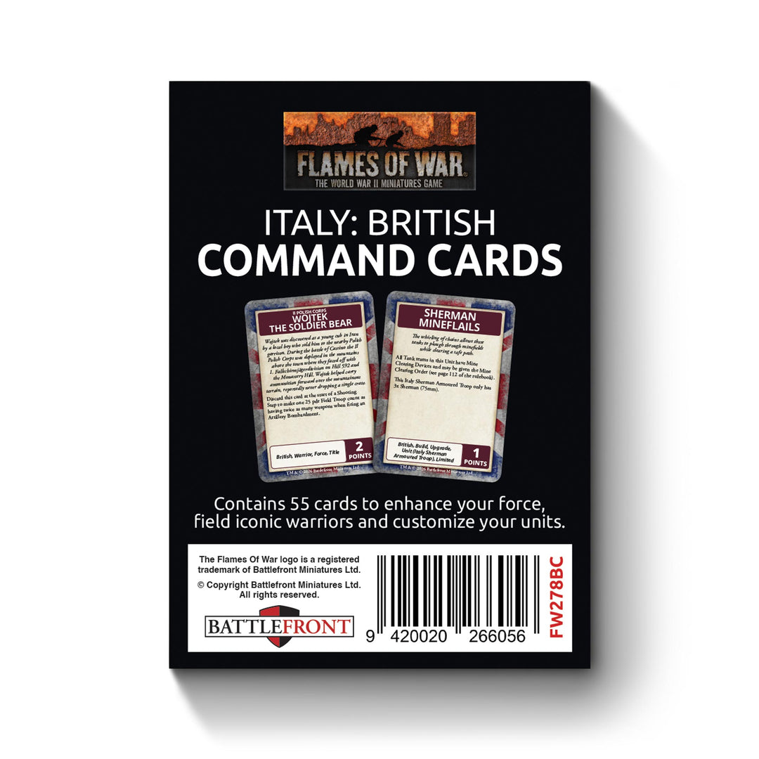 Flames of War: Liberation of Italy - British Command Card Pack (55 cards) (FW278BC)