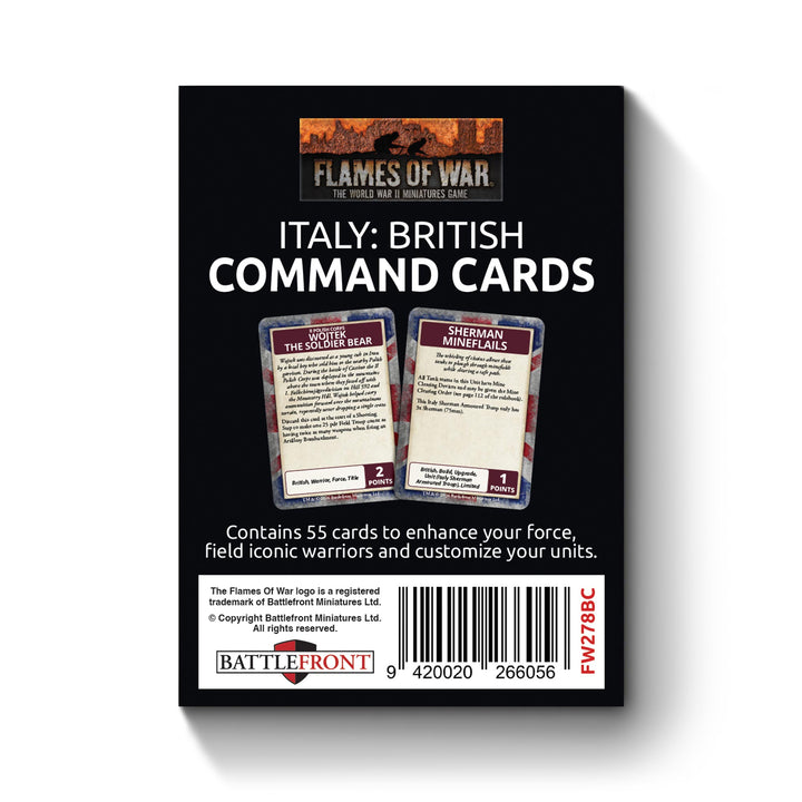 Flames of War: Liberation of Italy - British Command Card Pack (55 cards) (FW278BC)