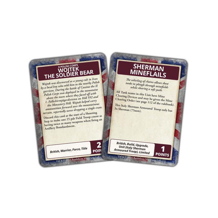 Flames of War: Liberation of Italy - British Command Card Pack (55 cards) (FW278BC)
