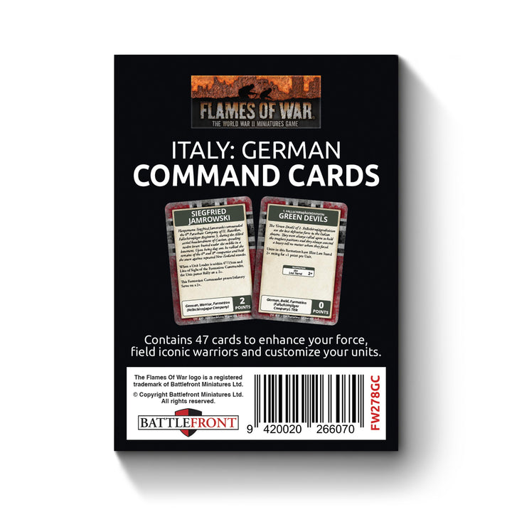 Flames of War: Liberation of Italy - German Command Card Pack (47 cards) (FW278GC)