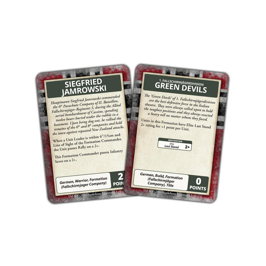 Flames of War: Liberation of Italy - German Command Card Pack (47 cards) (FW278GC)