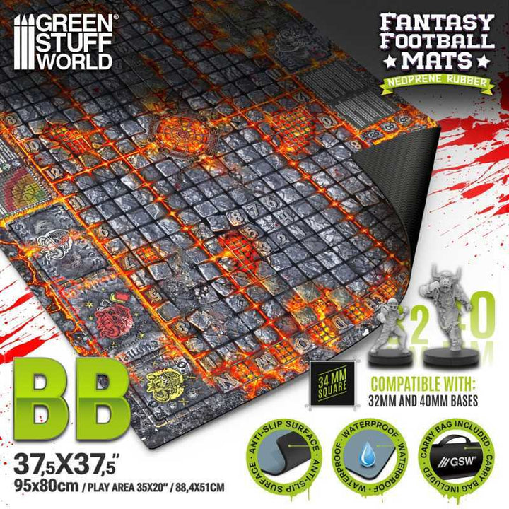Fantasy Football Neoprene Mat - Hellcore Pitch (Green Stuff World)