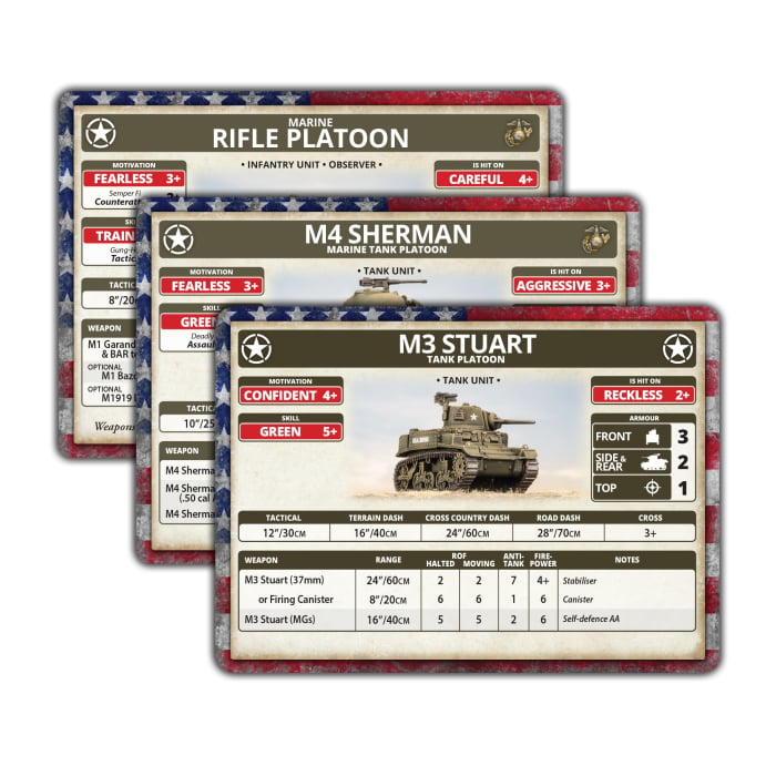 Flames of War: The Pacific - American Unit Cards (FW258UU)