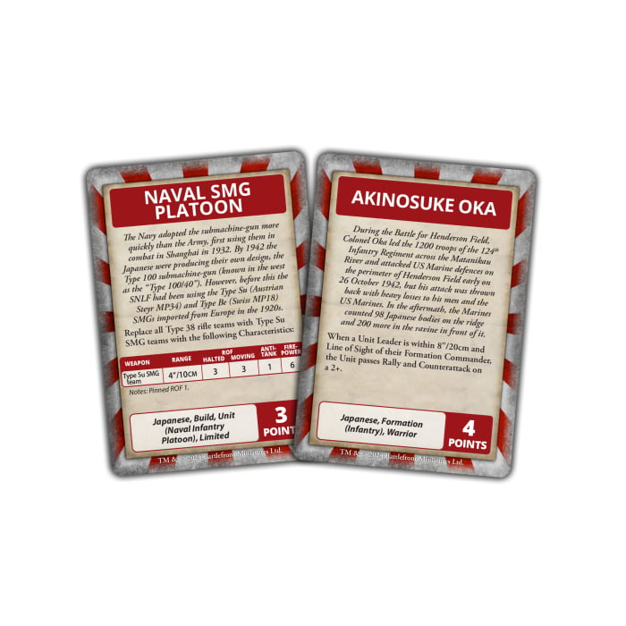 Flames of War: The Pacific - Japanese Command Cards (FW258JC)