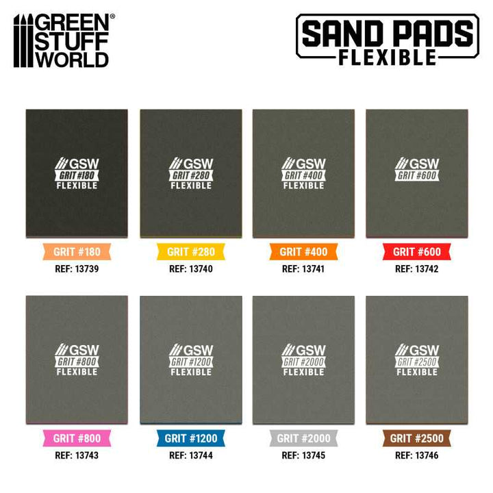 Flexible Sanding Pads 800 grit (Green Stuff World)