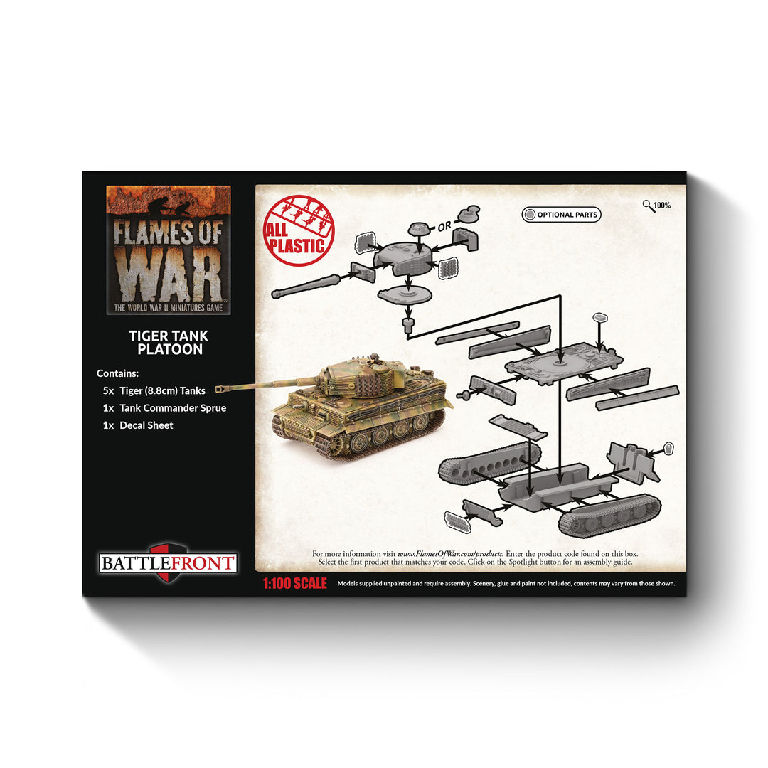 Flames of War: Tiger Heavy Tank Platoon (x5 Plastic) (GBX140)