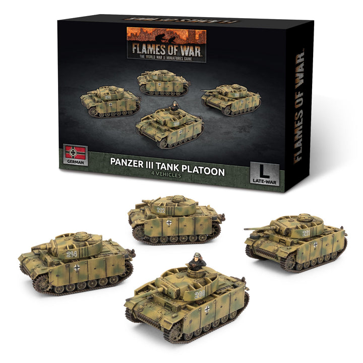 Flames of War: Panzer III Platoon (x4 Plastic) (GBX195)