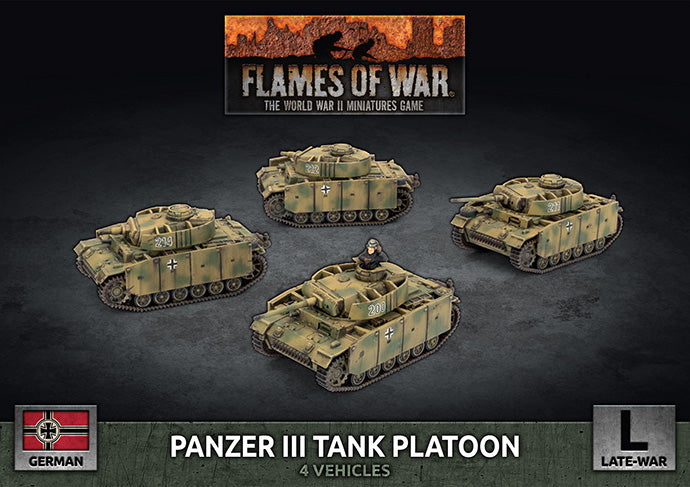 Flames of War: Panzer III Platoon (x4 Plastic) (GBX195)