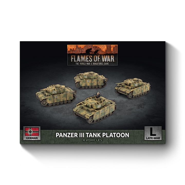 Flames of War: Panzer III Platoon (x4 Plastic) (GBX195)