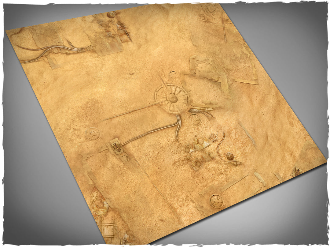 Gaming mat - Desert City (90x90 cm) (Deep-Cut Studio)