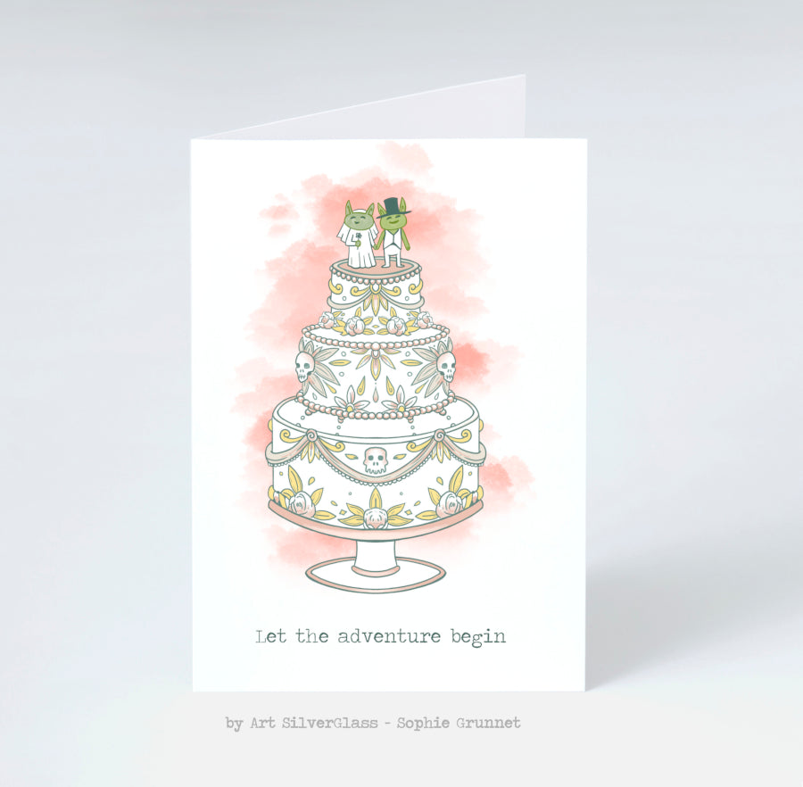 Greeting Card: Goblin Wedding Cake