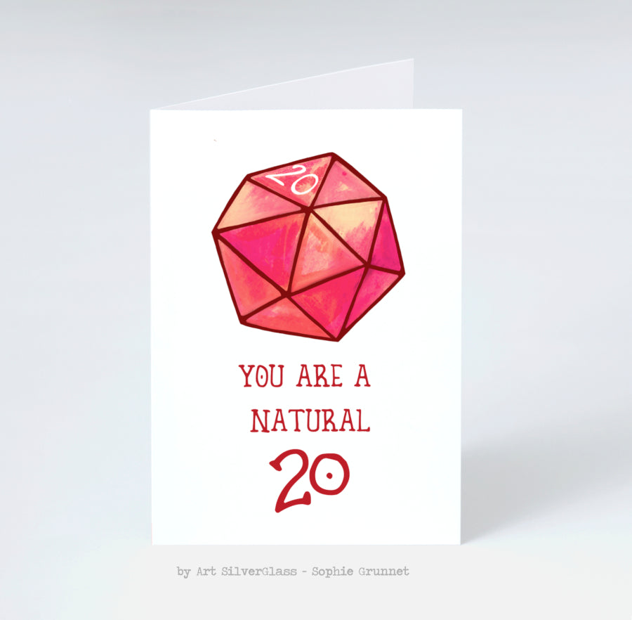 Greeting Card: You are a natural 20