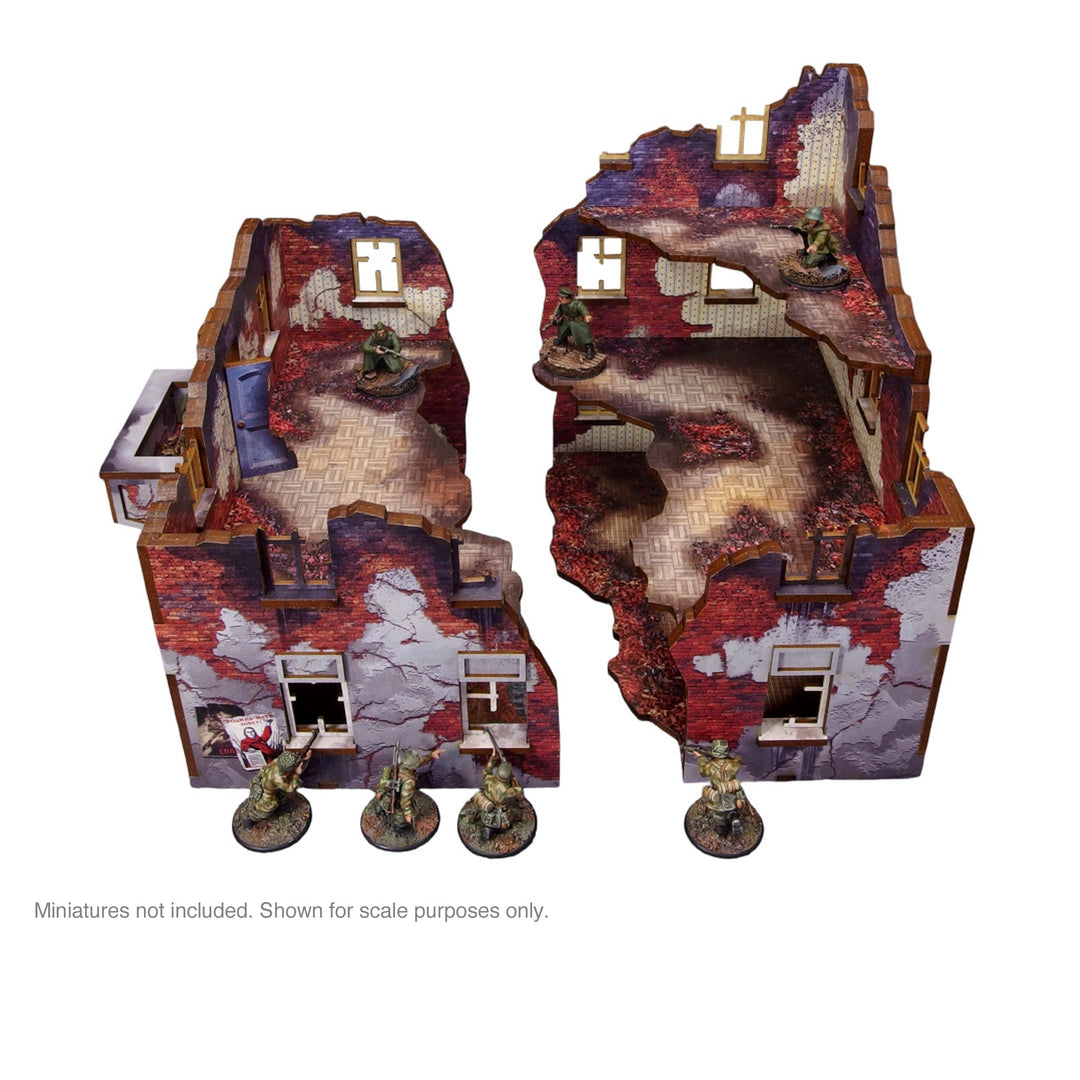 Pre-Painted WW2 Ostfront Stalingrad Apartment Block Front