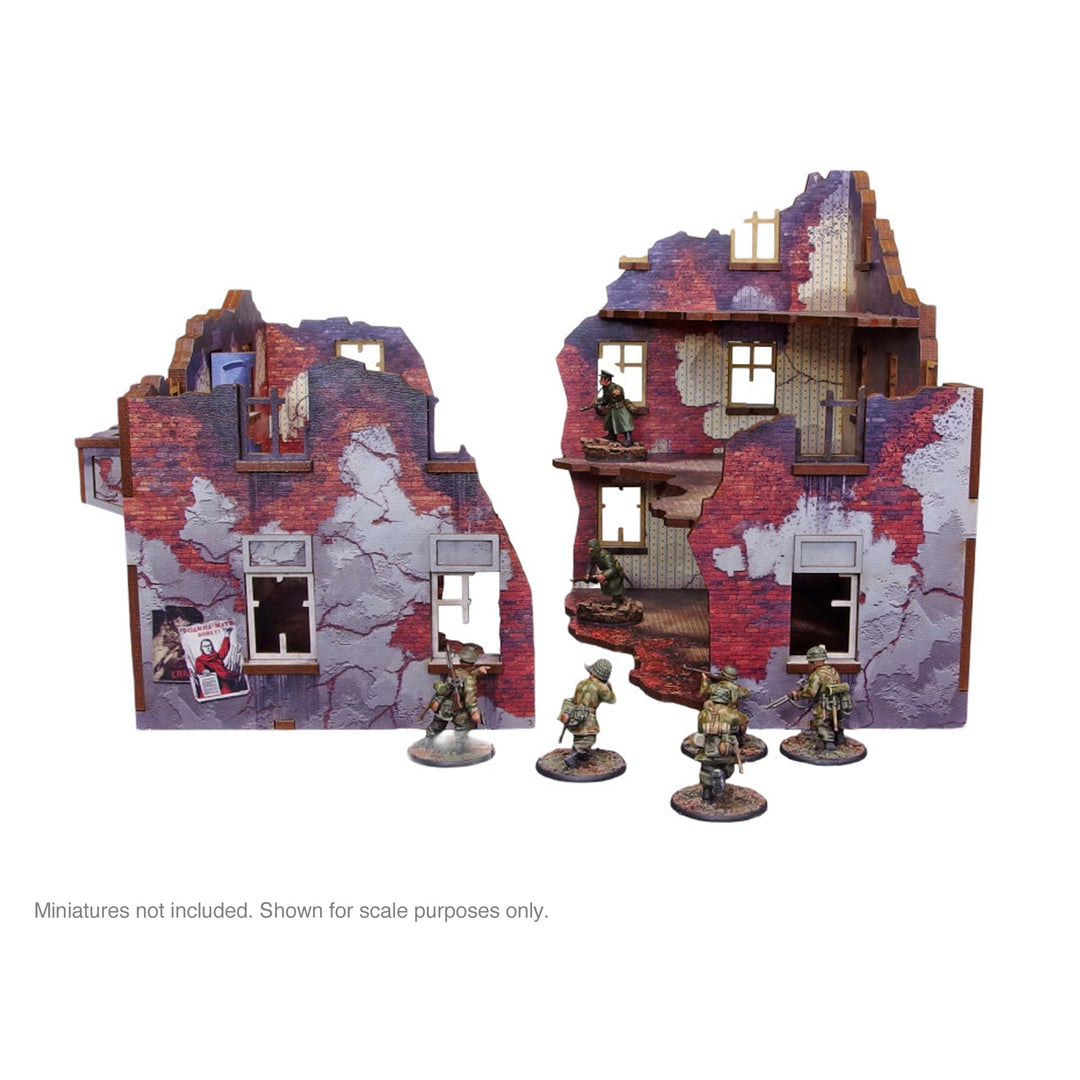 Pre-Painted WW2 Ostfront Stalingrad Apartment Block Front