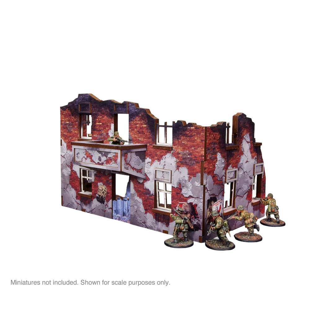 Pre-Painted WW2 Ostfront Stalingrad Apartment Block Back