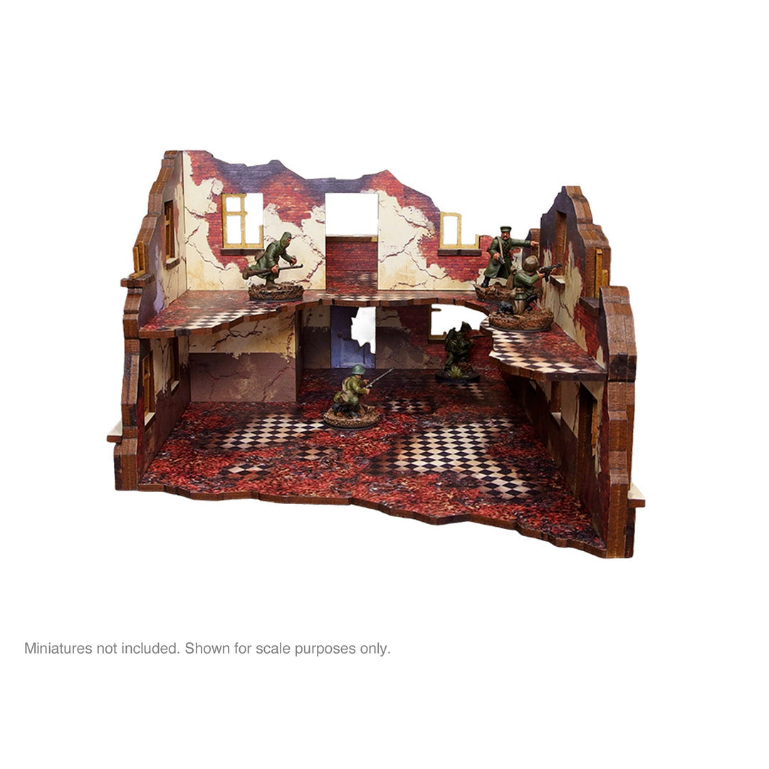 Pre-Painted WW2 Ostfront Stalingrad School Left (with balcony)