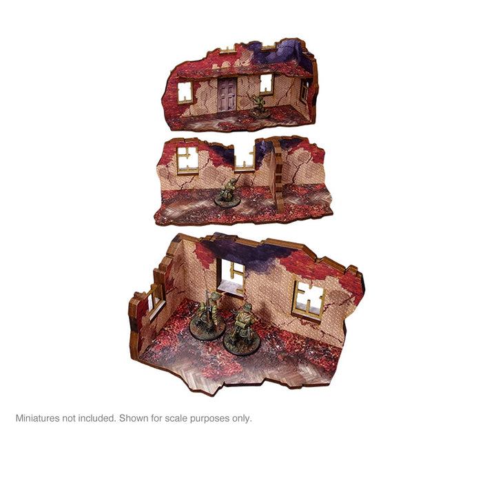 Pre-Painted WW2 Ostfront Stalingrad Ruined Building