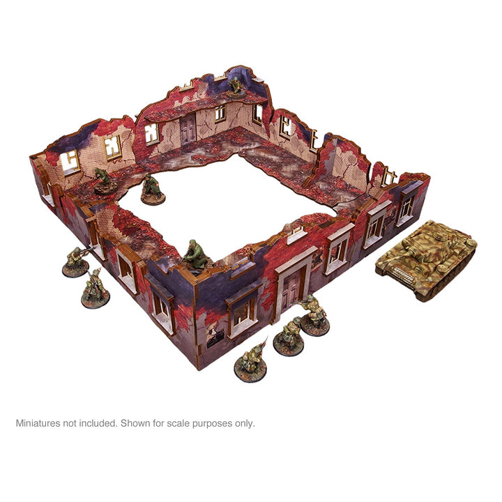 Pre-Painted WW2 Ostfront Stalingrad Ruined Building