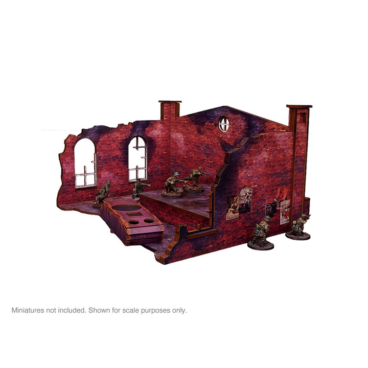 Pre-Painted WW2 Ostfront Stalingrad Factory Back (with ramp)