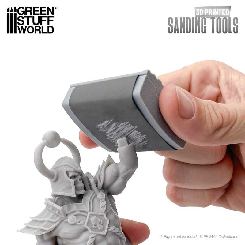 Hand sandpaper holder - Curved (Green Stuff World)